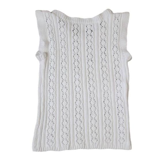 Sleeveless Knit Crewneck Sweater - Picture 2 of 5
